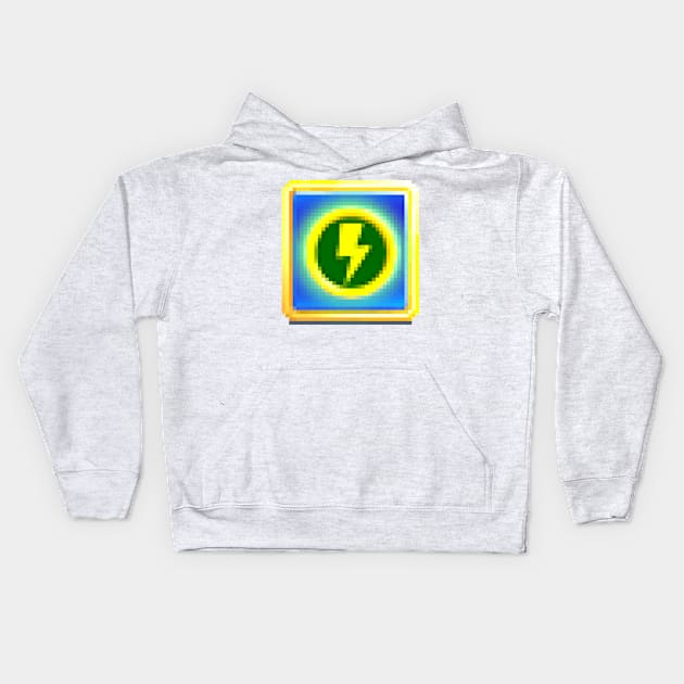 Lightning Shield Sprite Kids Hoodie by SpriteGuy95